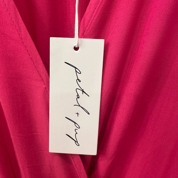 Petal & Pup Barker Dress | Large L | NWT New Midi Ruffle Tiered Missing Belt - Picture 7 of 8